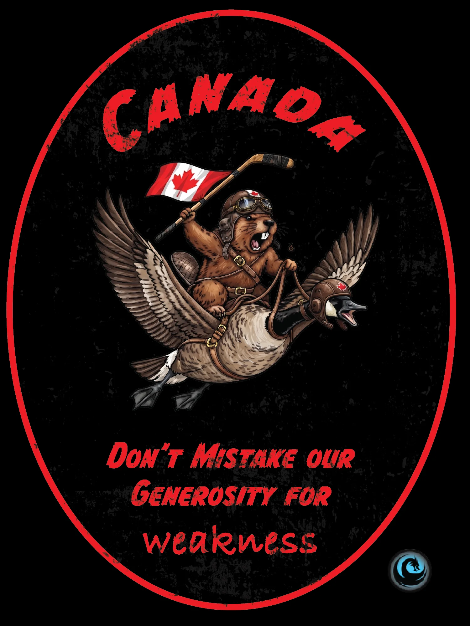 "Don't Mistake Our Generosity" Canada Goose Humor T-Shirt – Vintage Beaver Tee product image (2)