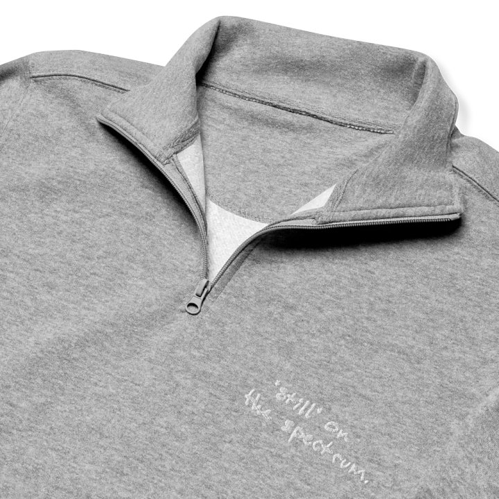 *still* on the spectrum. (white) embroidered quarter zip product image (6)