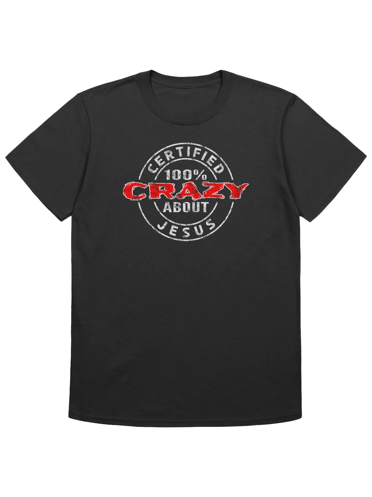 Certified 100% Crazy About Jesus (Light Design) T-Shirt product image (1)