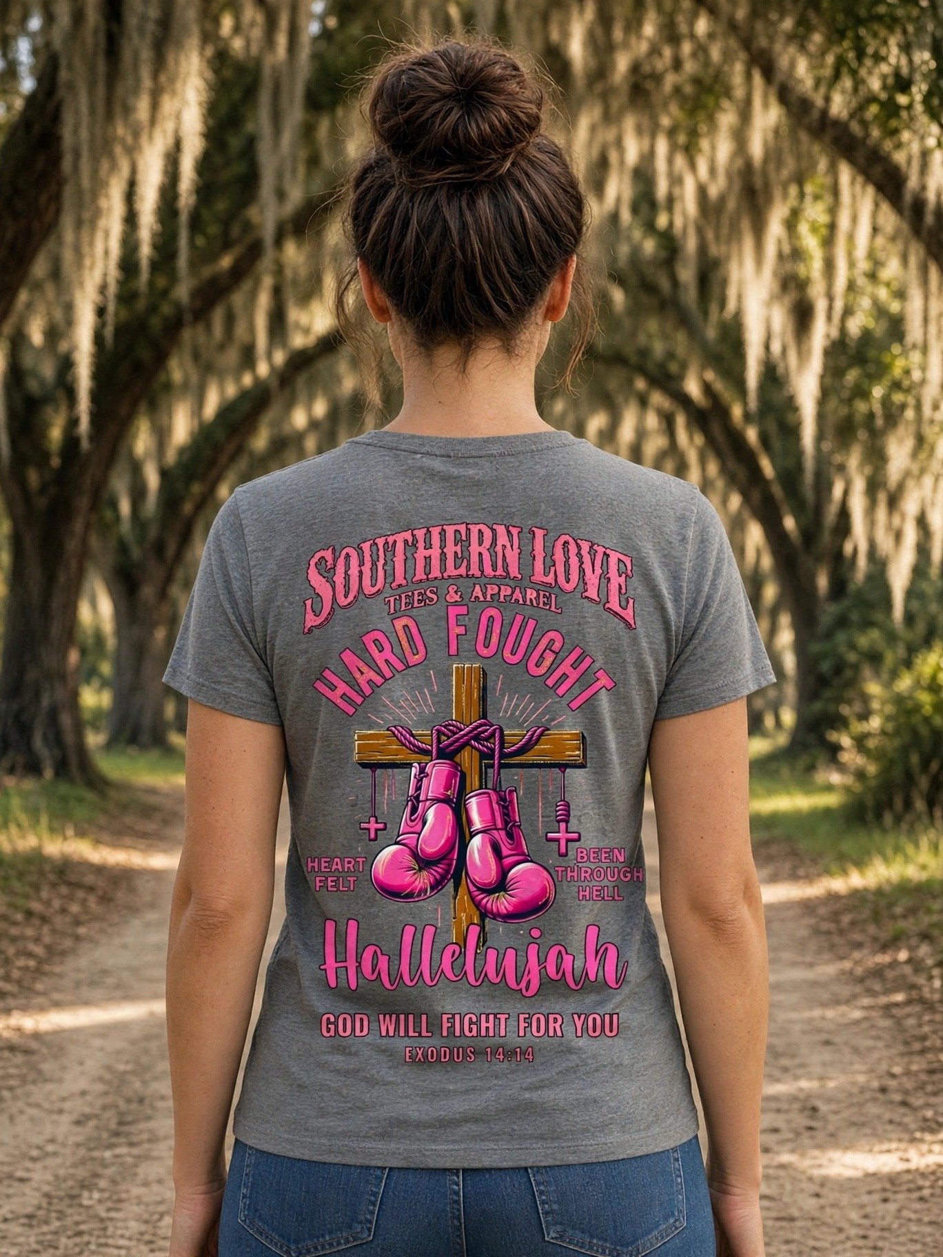 Hard Fought Hallelujah: Never Give Up Tee product image (3)