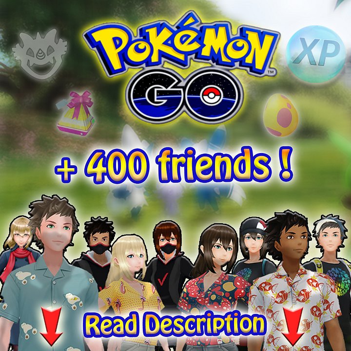 🟢Pokemon Go!🧑Full friend list🧑400+ friends fast exp/vivillion & raids ✅ product image (1)