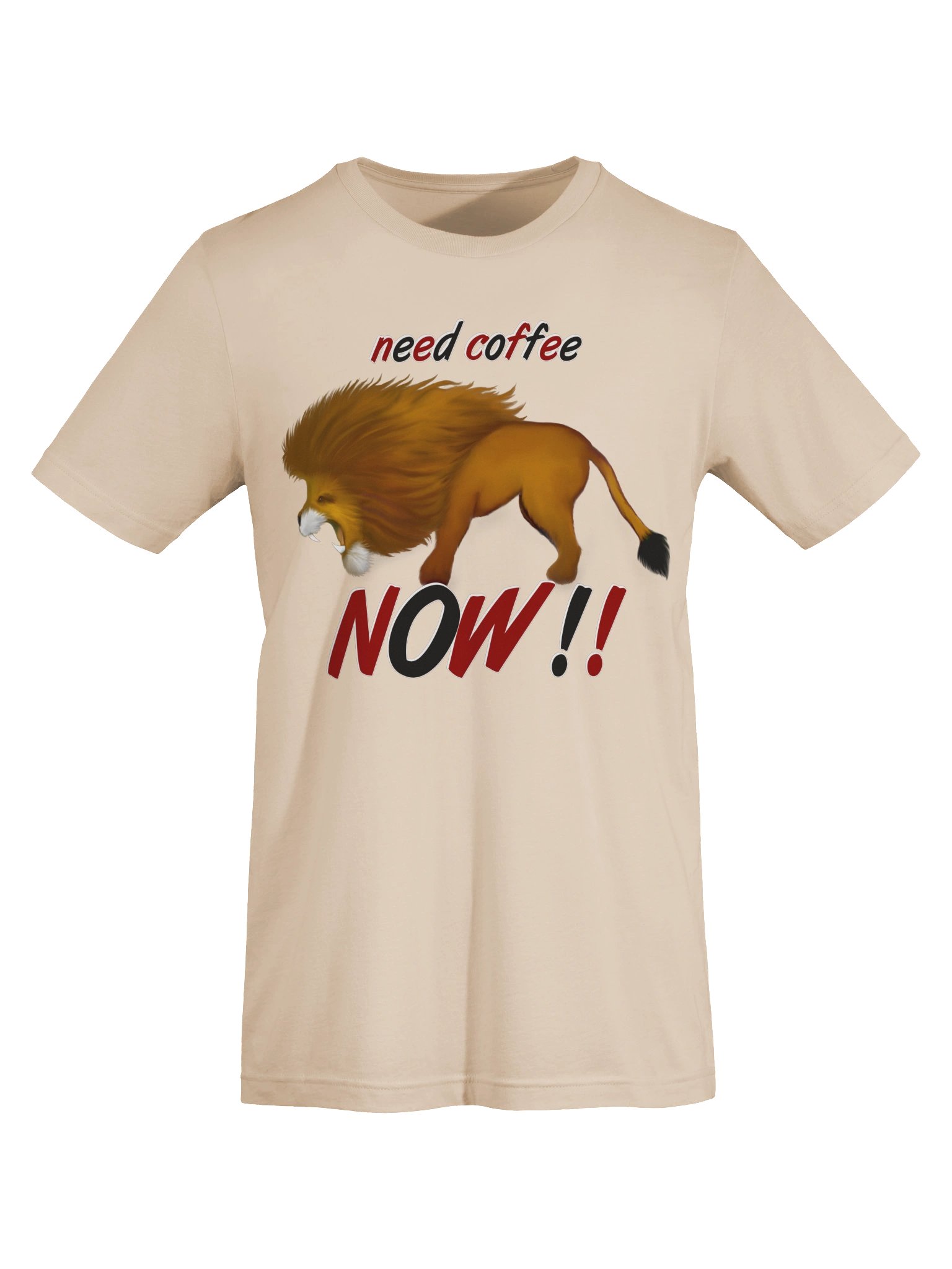 Lion "Need Coffee NOW" T-Shirt. Women's Bella+Canvas Supersoft T-Shirt product image (3)