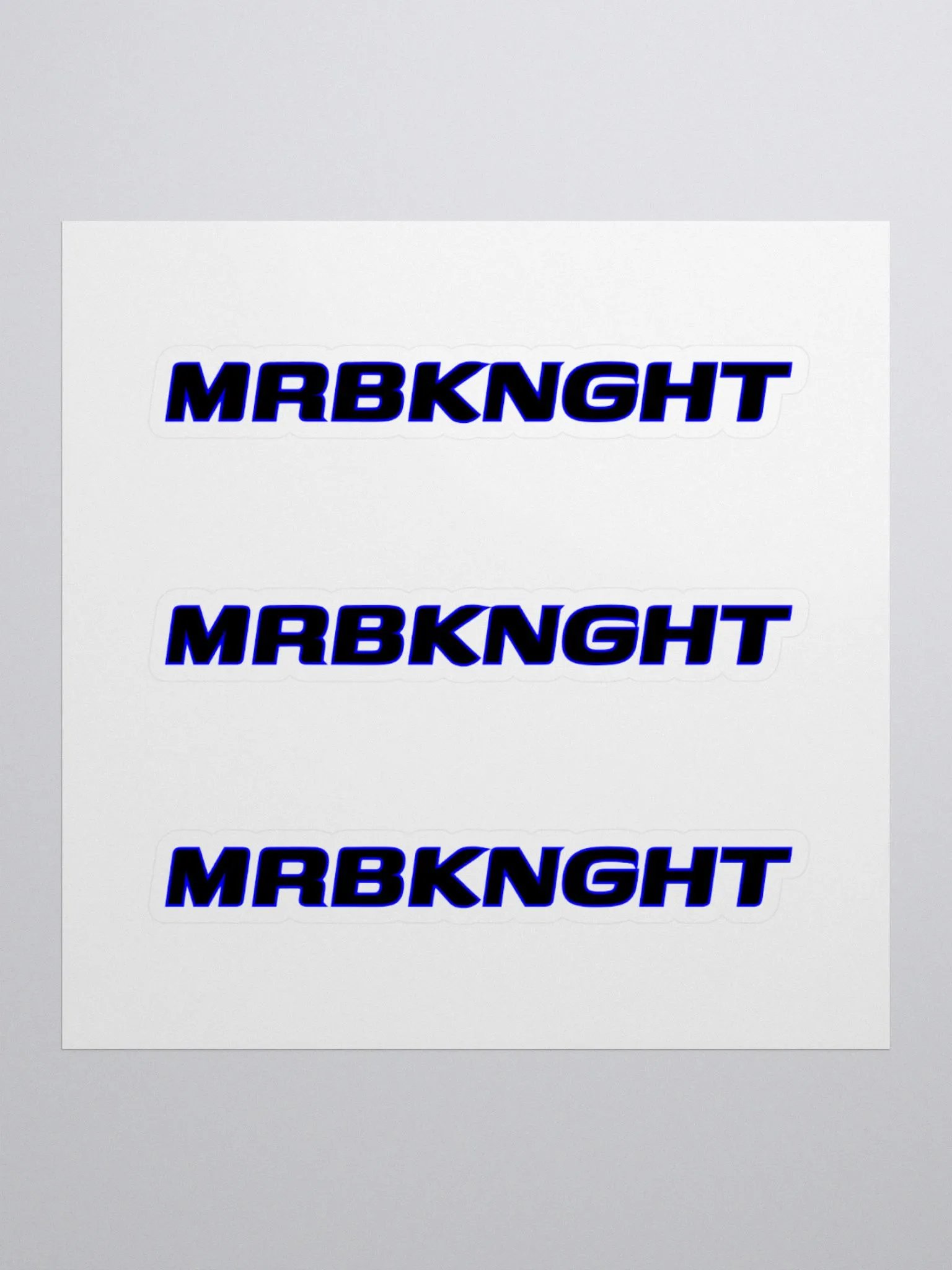 MRBKNGHT Bold Logo Kiss Cut Stickers product image (1)
