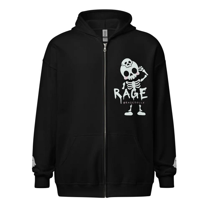 Ghostly Rage - Skull Zip Hoodie product image (1)
