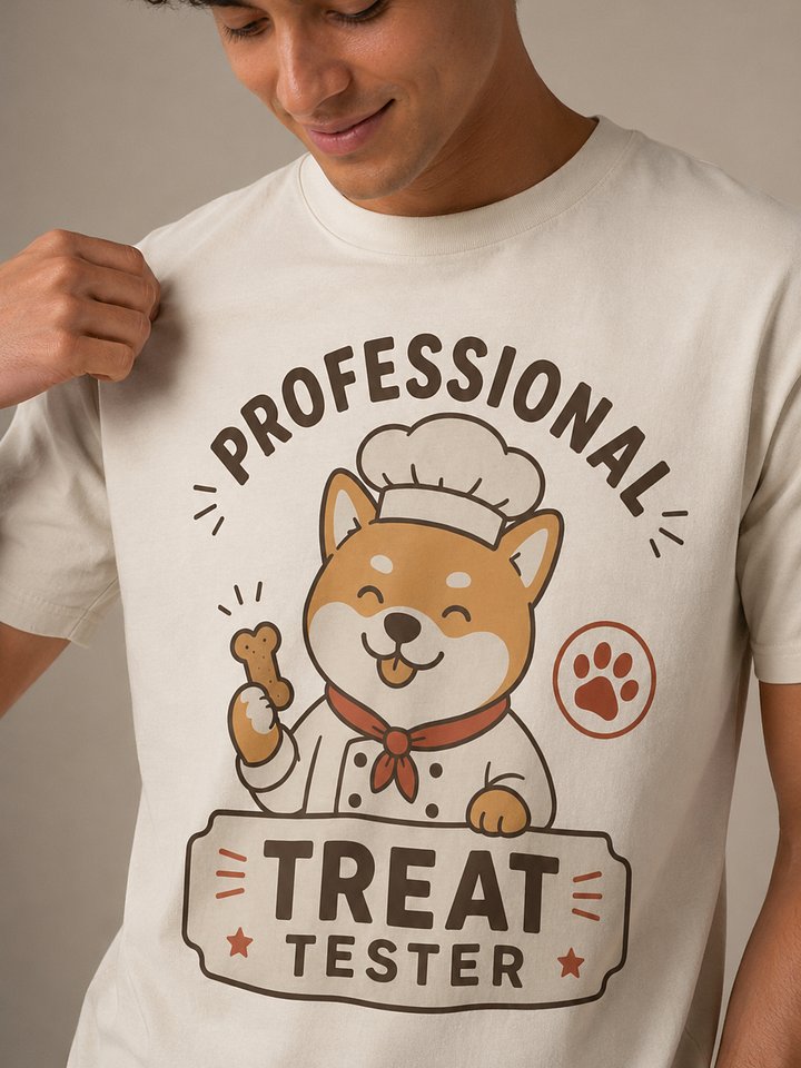 Professional Treat Tester Dog T-Shirt | Cute Shiba Inu Chef Tee for Dog Lovers and Pet Parents product image (2)