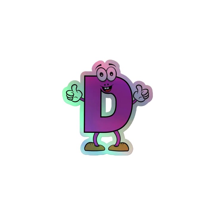 D Holographic Cartoon Character Sticker product image (1)