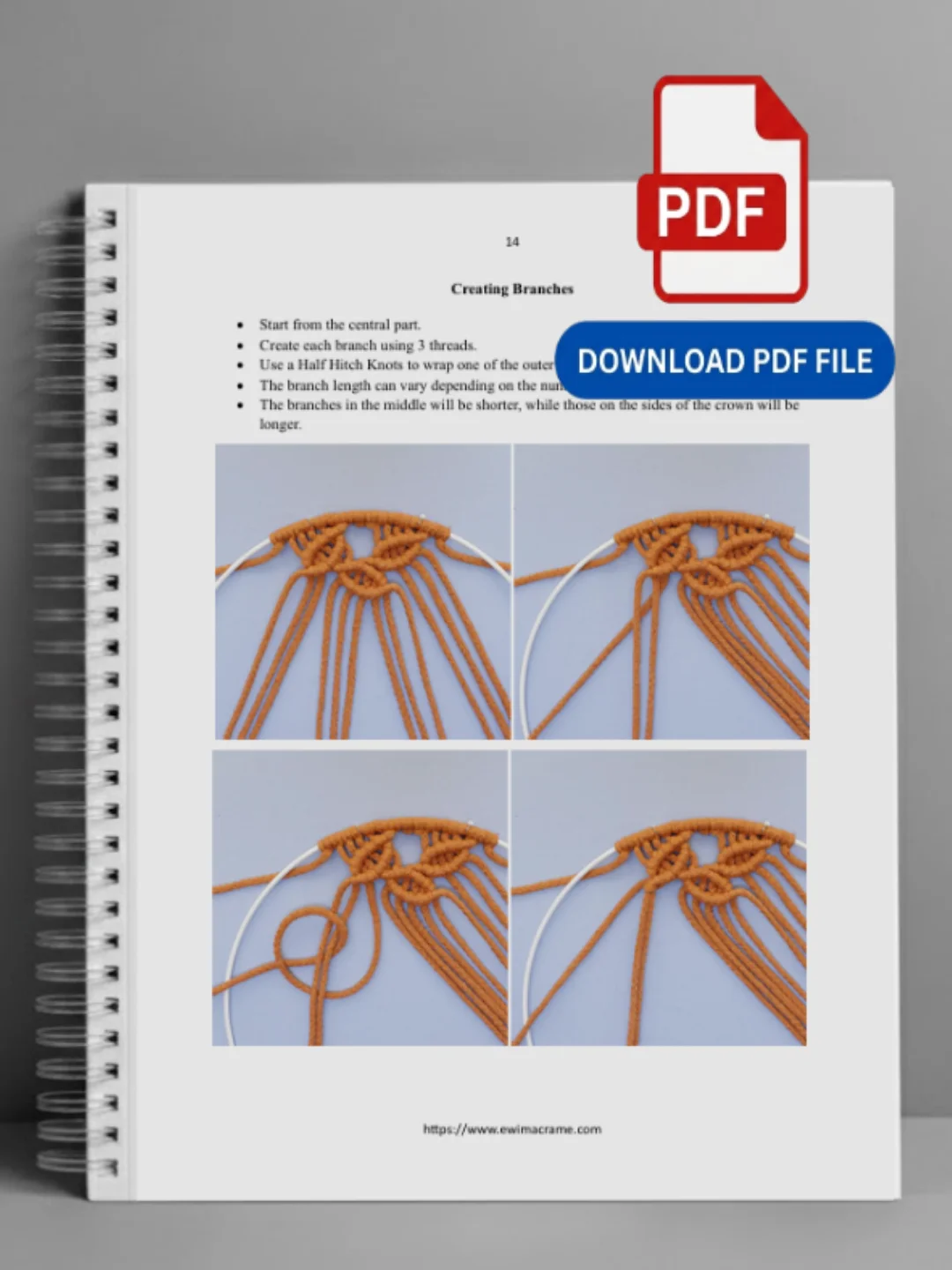 Macrame Tree of Life Wall Decor — Photo Tutorial product image (2)