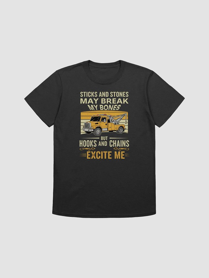 Funny Tow Truck T-Shirt – Hooks and Chains Excite Me – Tow Operator Gift product image (2)