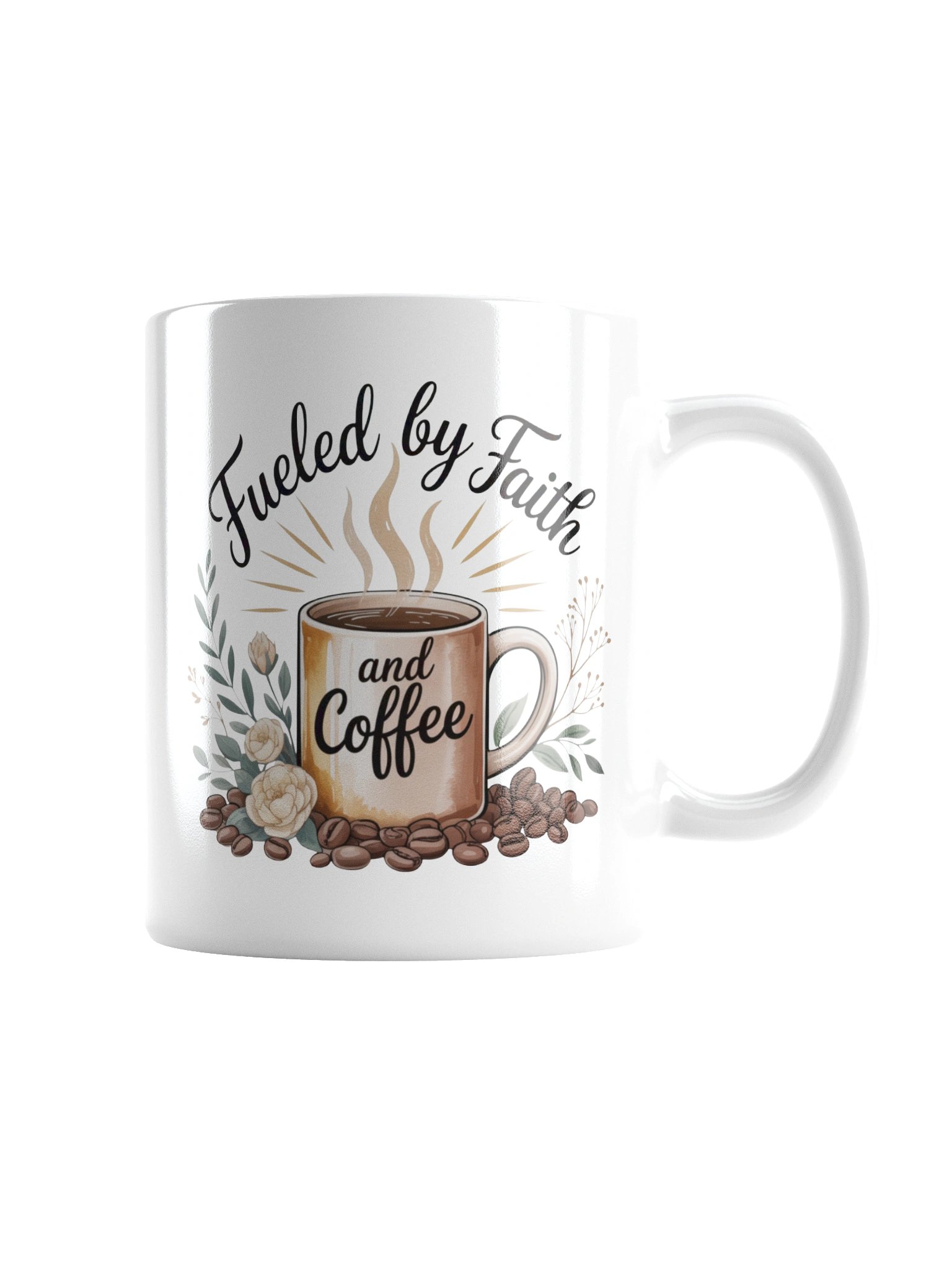 Fueled by Faith and Coffee Inspirational Quote Mug product image (3)