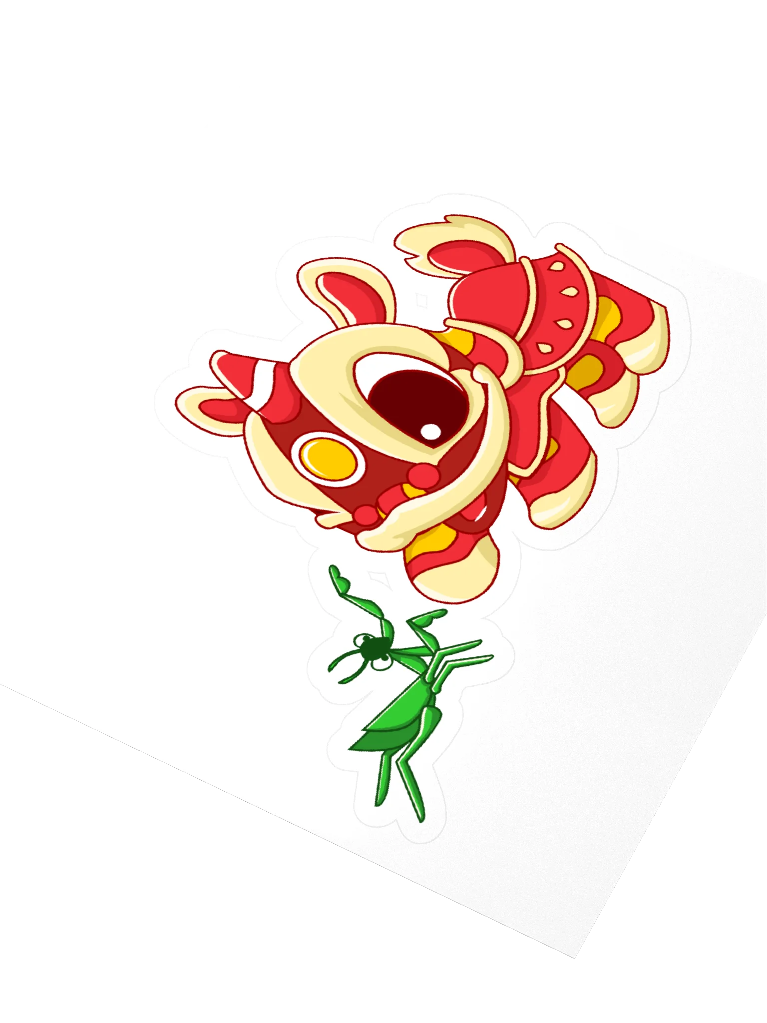 Mantis Meets Lion Kiss Cut Stickers product image (3)