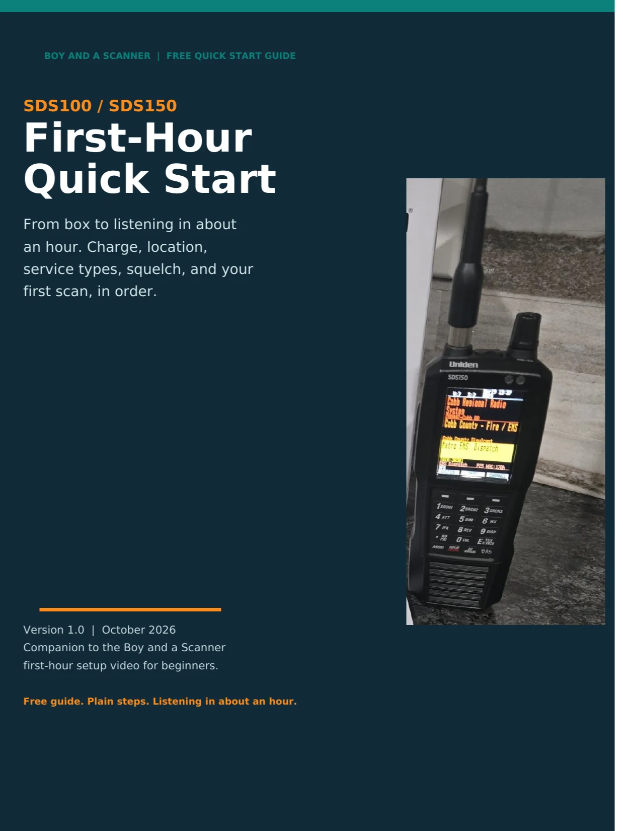SDS100/SDS150 First-Hour Quick Start Guide: Free Download product image (1)
