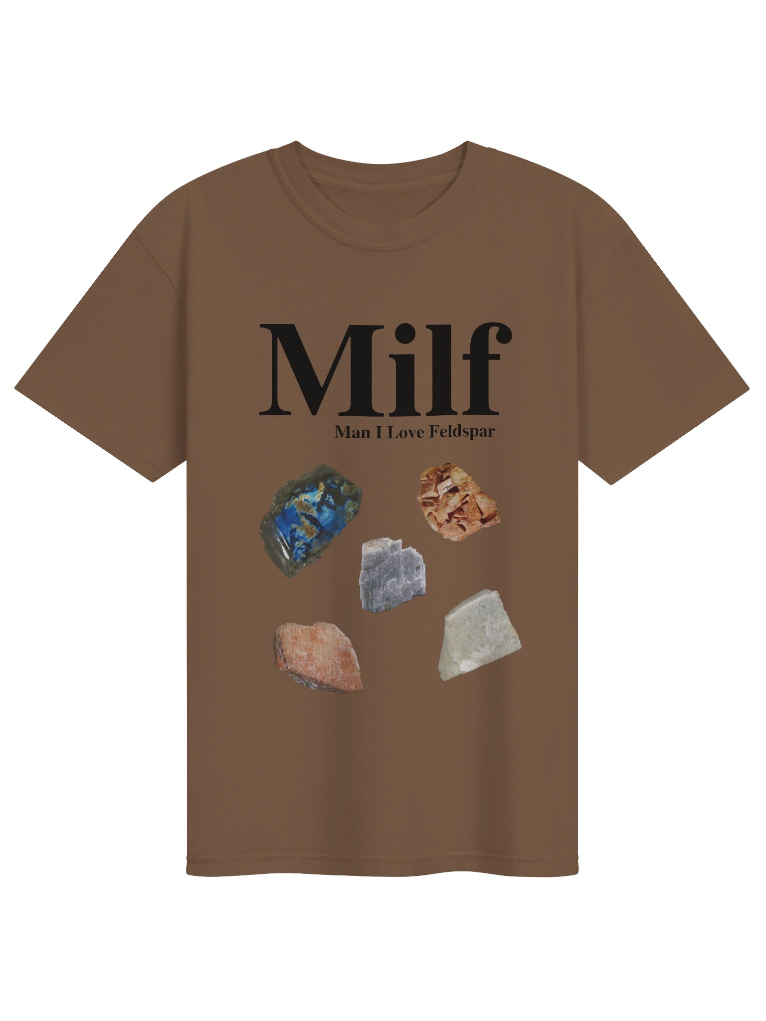 MILF mineral samples regular tee black text product image (8)