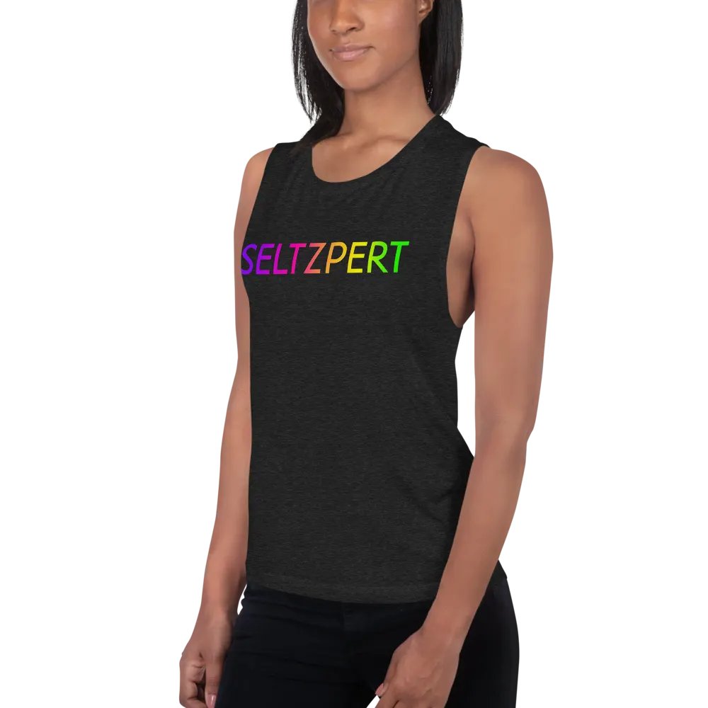 Seltzpert Women's Flowy Tank Top | Rainbow Paradise product image (7)