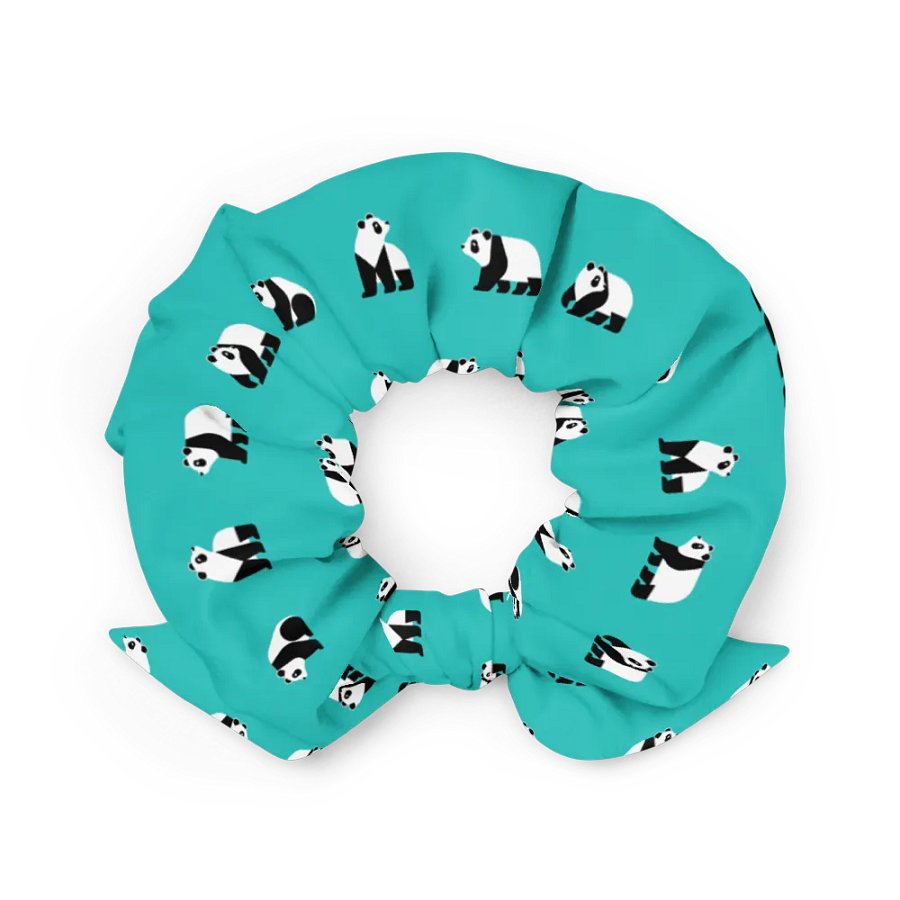 Panda Scrunchie (Teal) Image 1