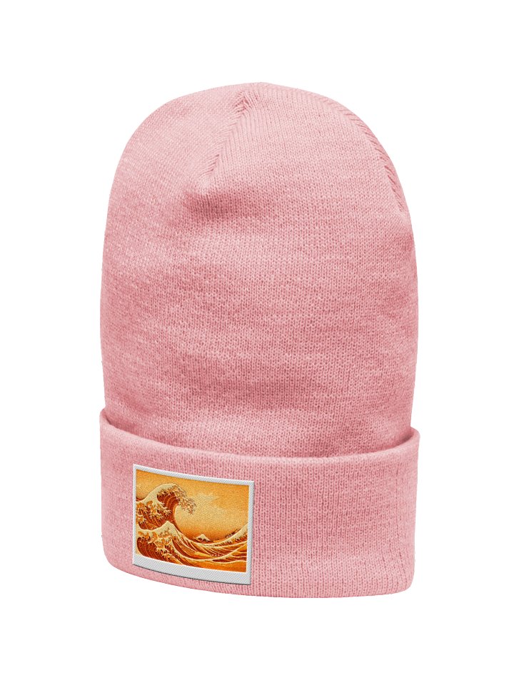 Orange Hokusai Pink Beanie product image (2)