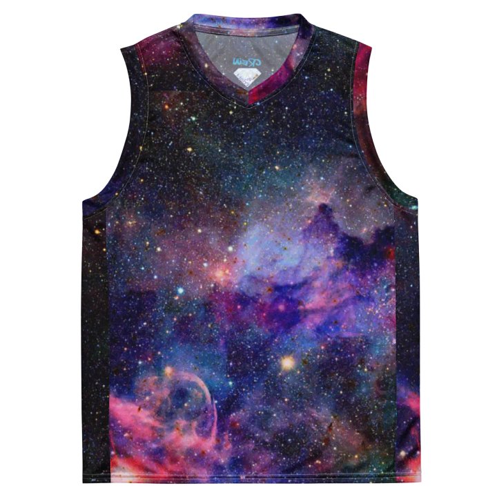 aus recyceltem Unisex-Basketballtrikot, Galaxy1 product image (2)