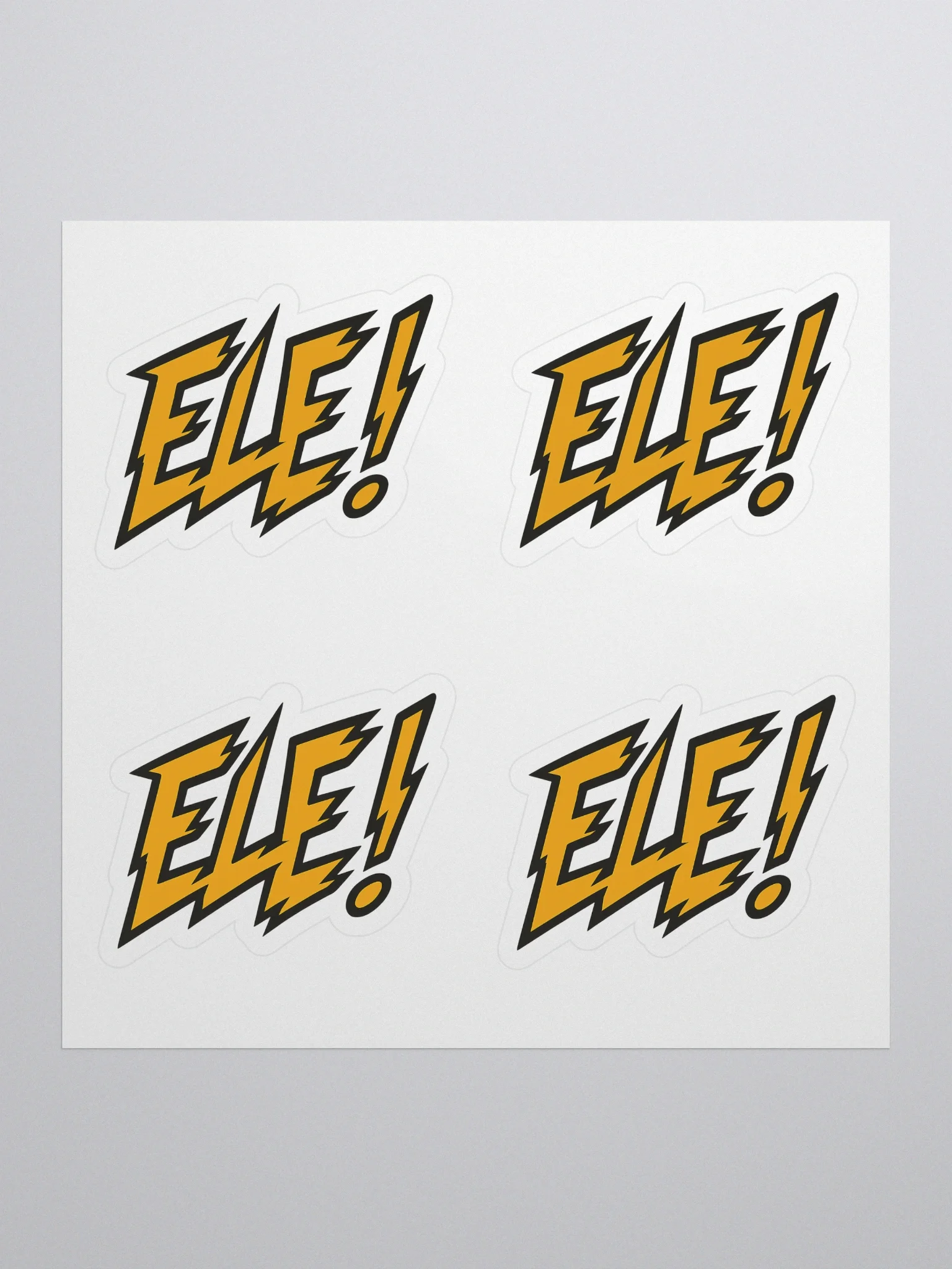 ELE! Gold Kiss Cut Stickers