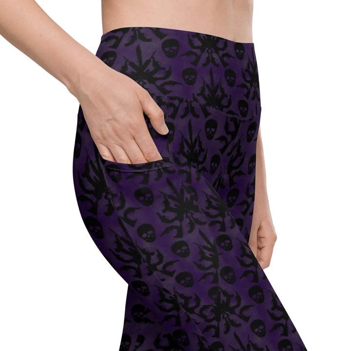 Gothic 2A High Waist Pocket Leggings - Purple product image (1)