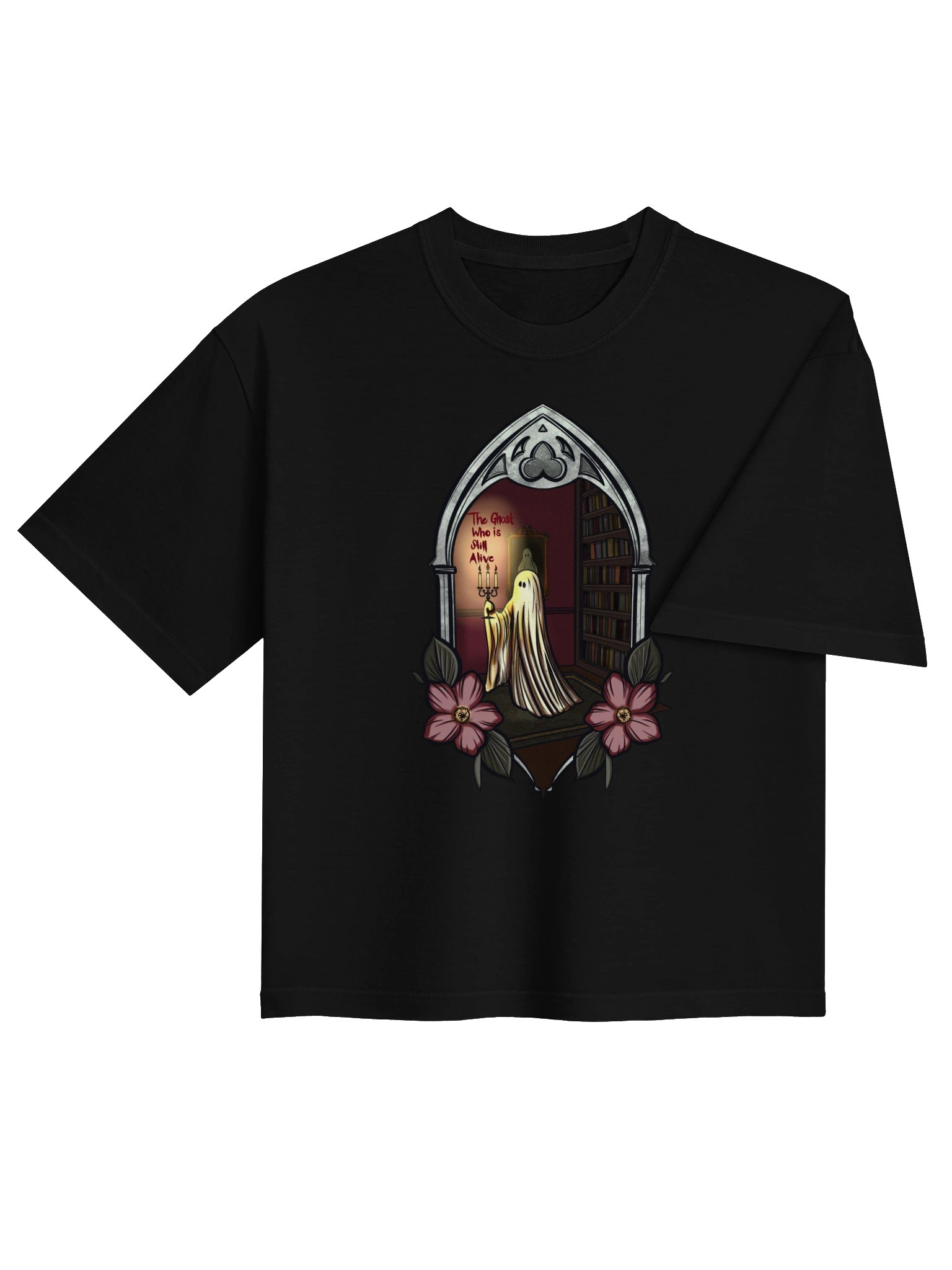"Ghost Who Is Still Alive" Spooky Boxy Tee product image (4)