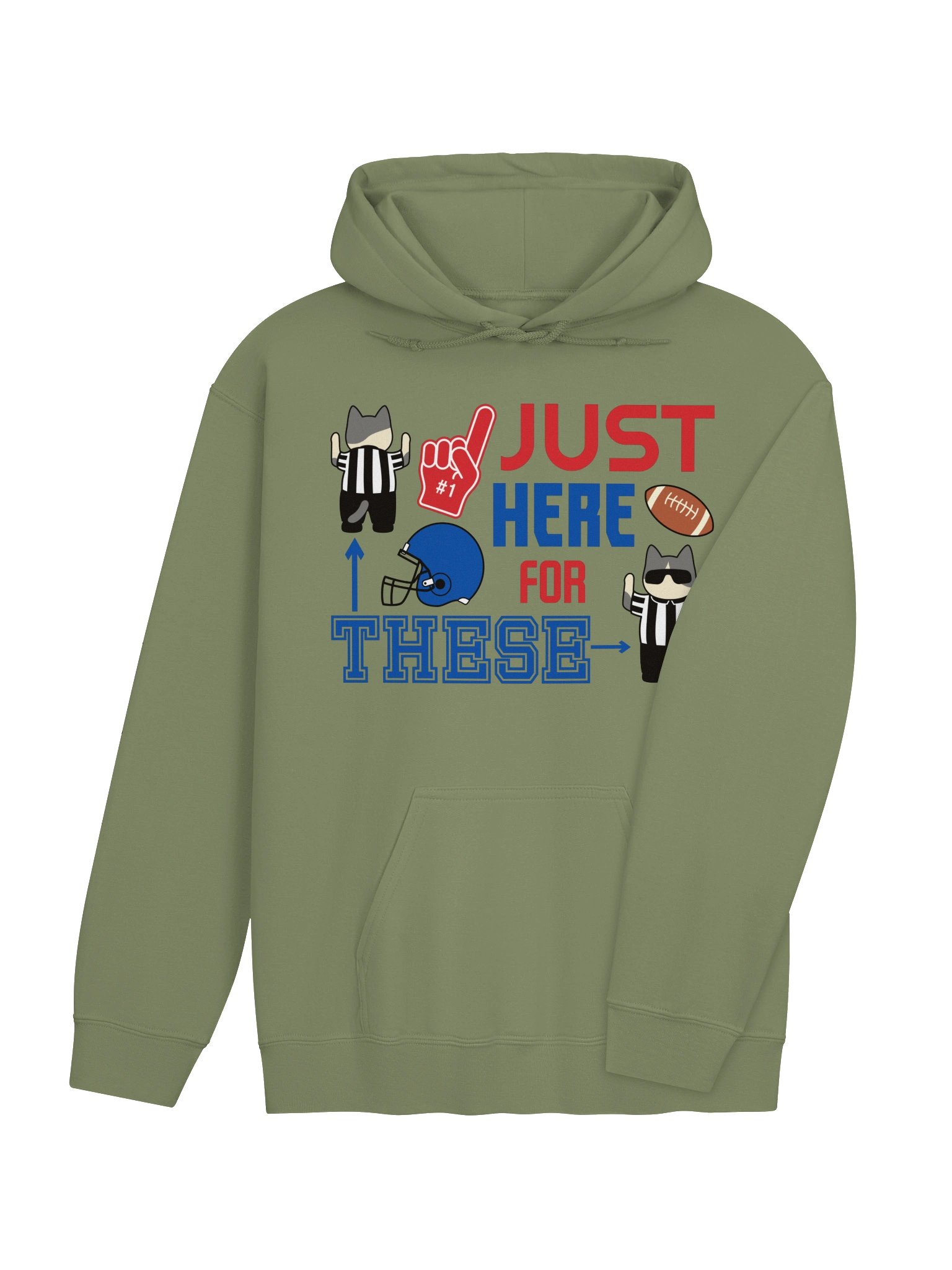 American Football Cat (JUST HERE FOR THESE - touchdown signals) - Unisex Adult Hoodie product image (24)