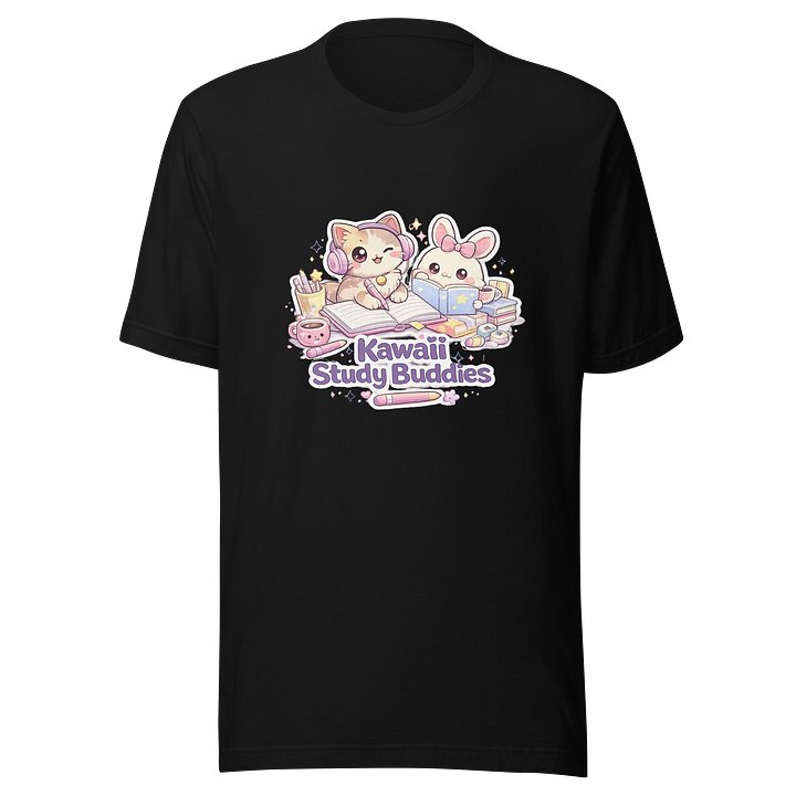 Kawaii Study Buddies Unisex Staple T-Shirt 🐾📚💜 product image (1)