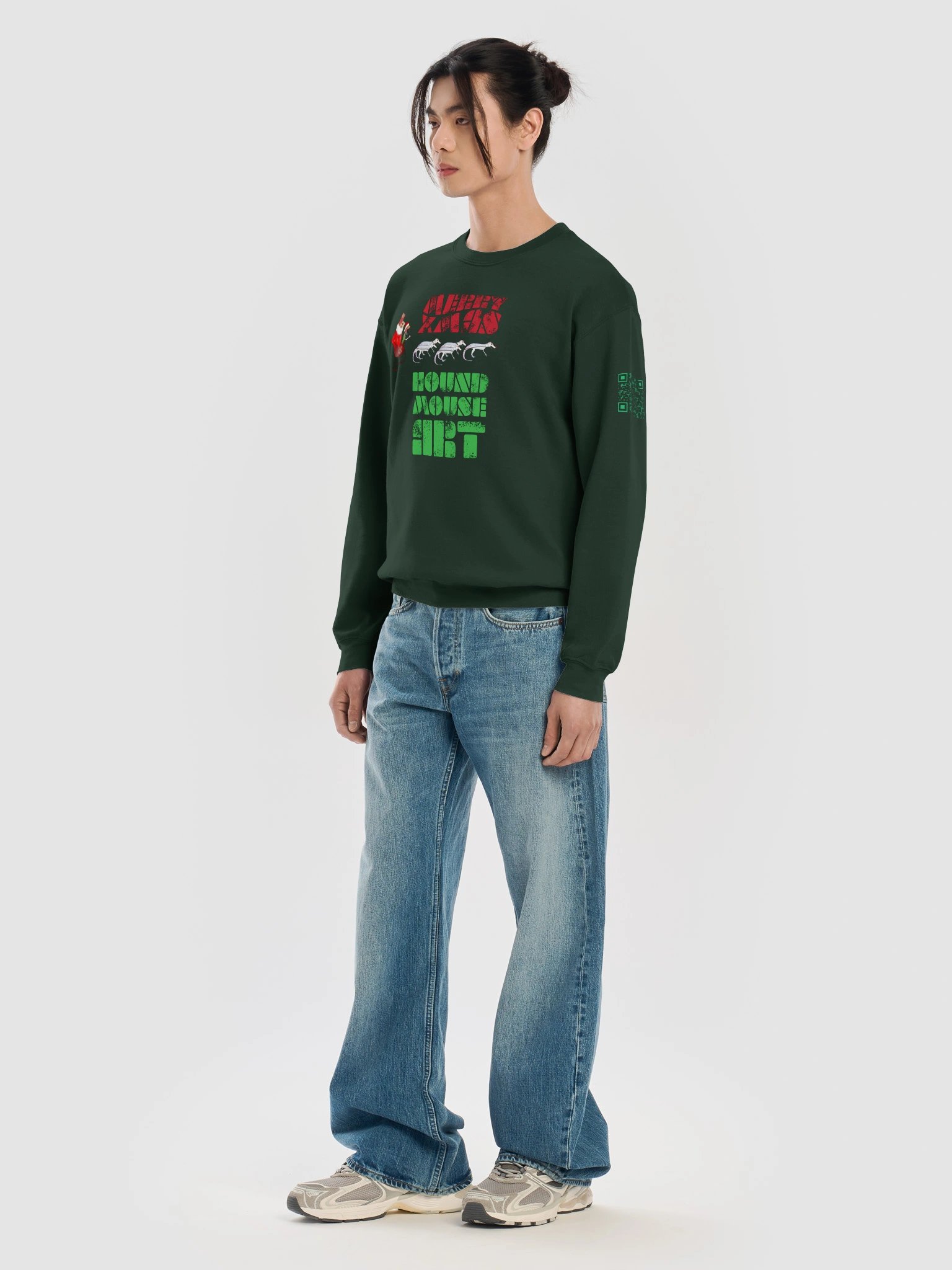 Merry Xmas Houndmouse Art Sweatshirt product image (54)