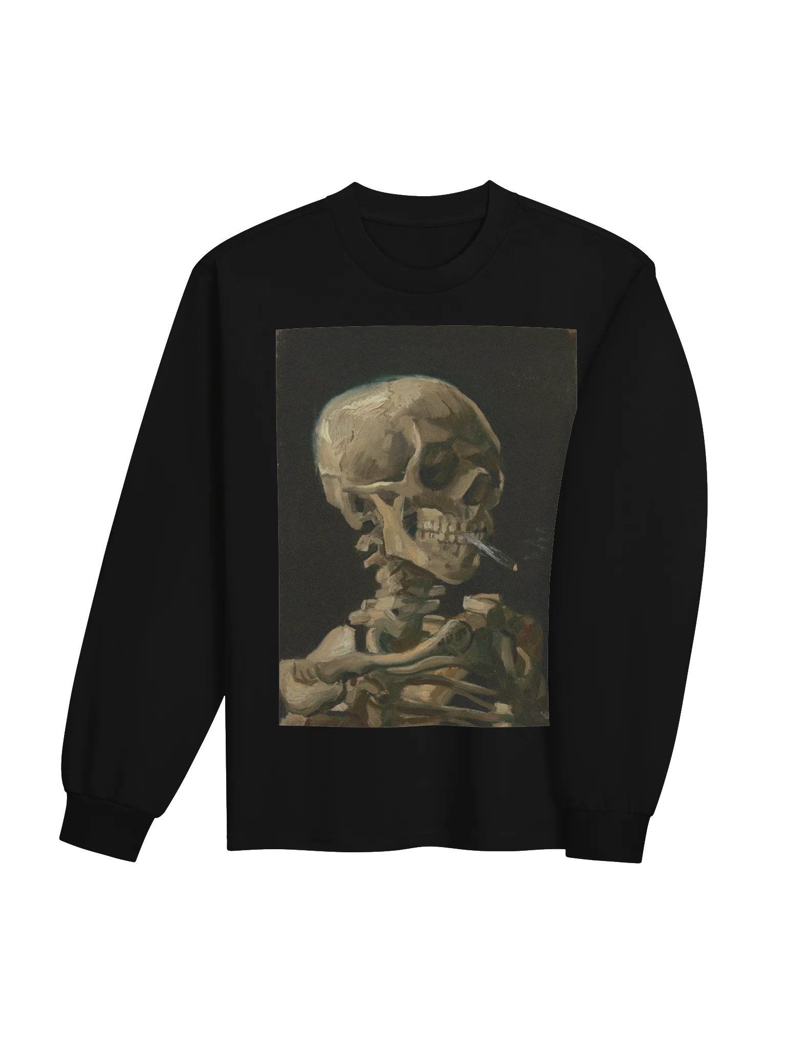 Head of a Skeleton with a Burning Cigarette - Long Sleeve product image (19)