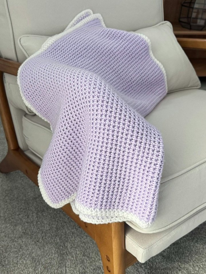 Waffle Weave Crochet Baby Blanket product image (2)