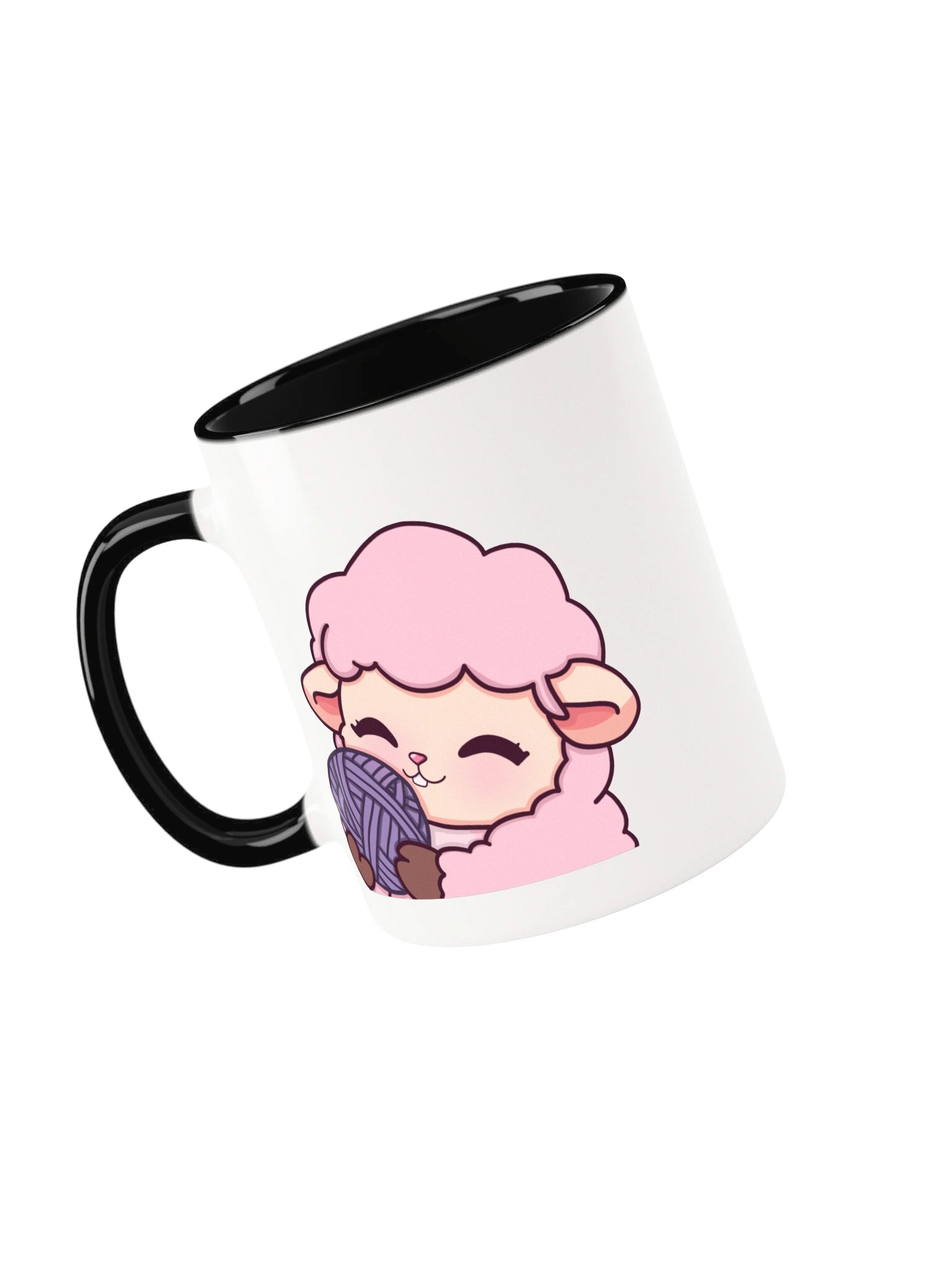 Coffee Mug with Sheep hugging a yarn ball product image (3)