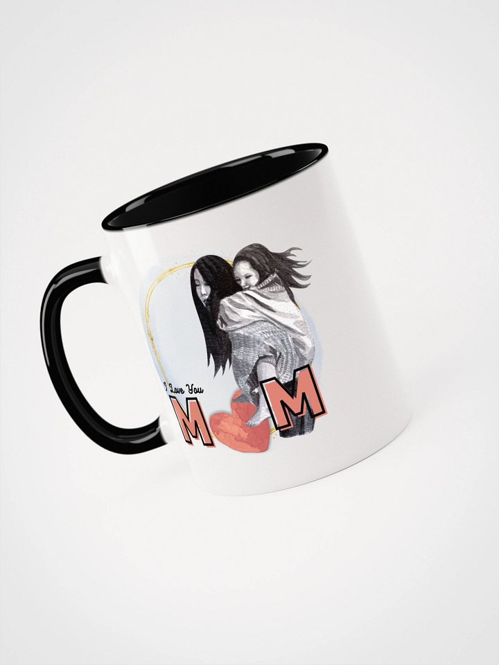 Modern Mom Quote with Red Highlights Art Ceramic Mug with Color Interior product image (1)