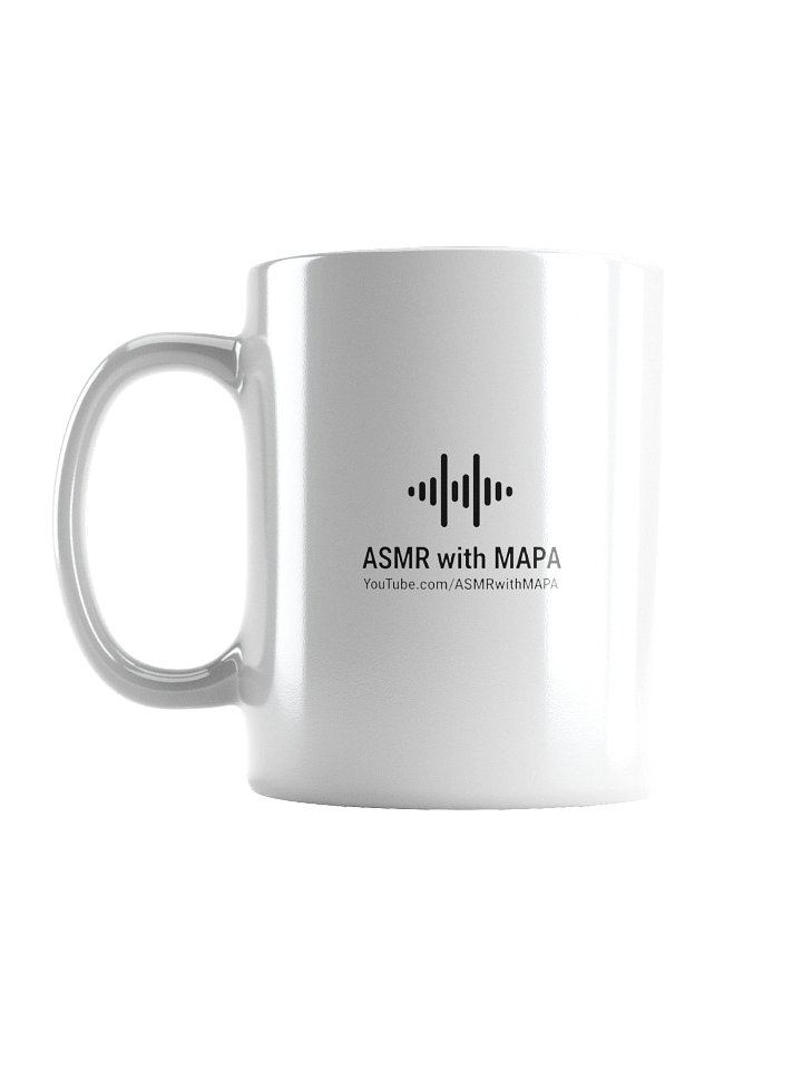 ASMR with MAPA White Mug – Black Soundwave Logo & Text (11oz, 15oz, 20oz) product image (1)