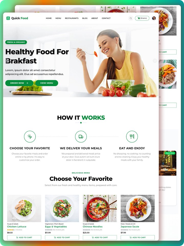 Modern Food Delivery Platform Source Code | Next.js 16, Sanity CMS & Stripe product image (1)
