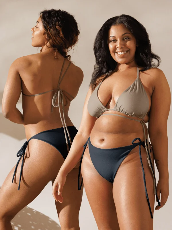 Deep Blue All-Over Print String Bikini Bottom product image (1)