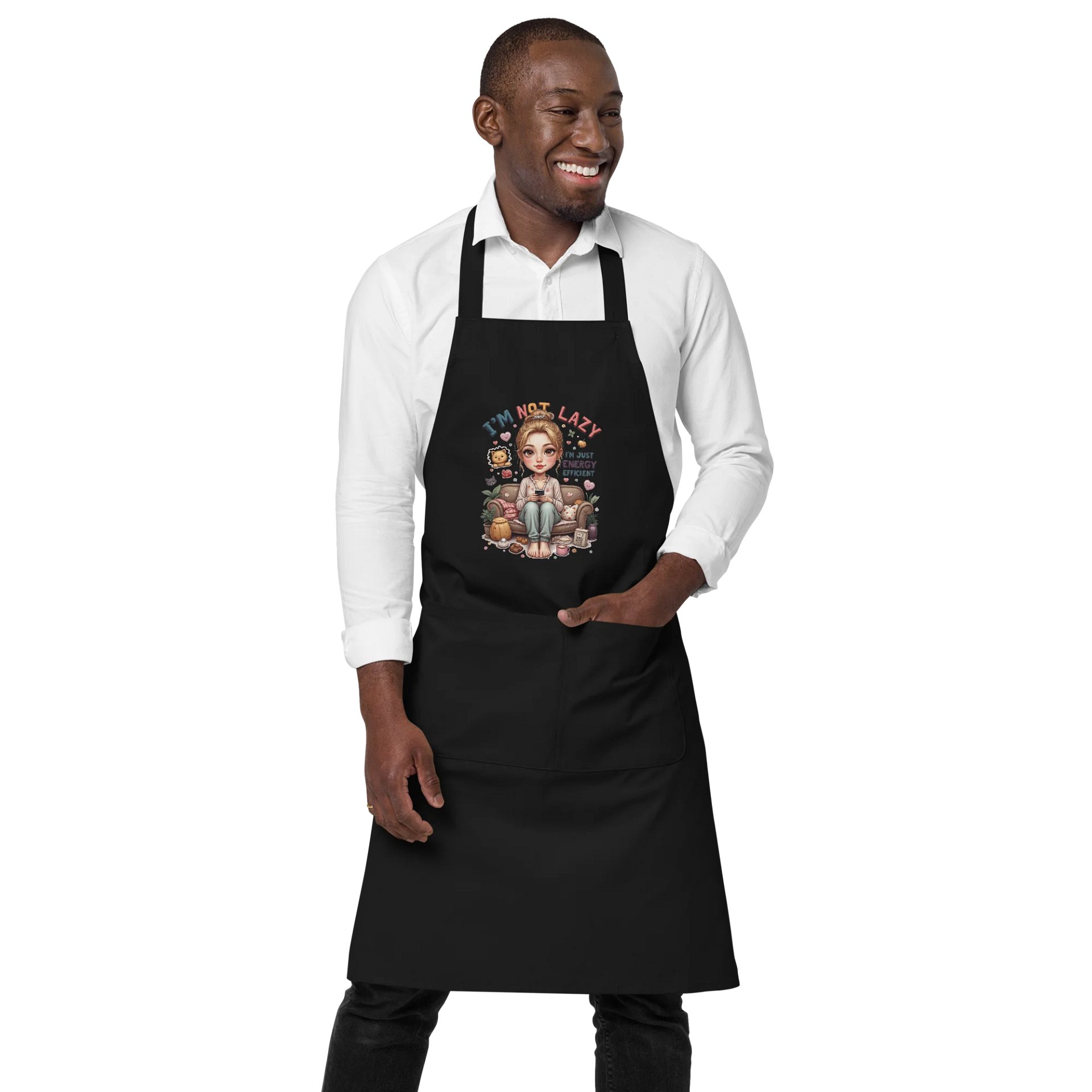 I'm Not Lazy I'm Energy Efficient Apron product image (1)