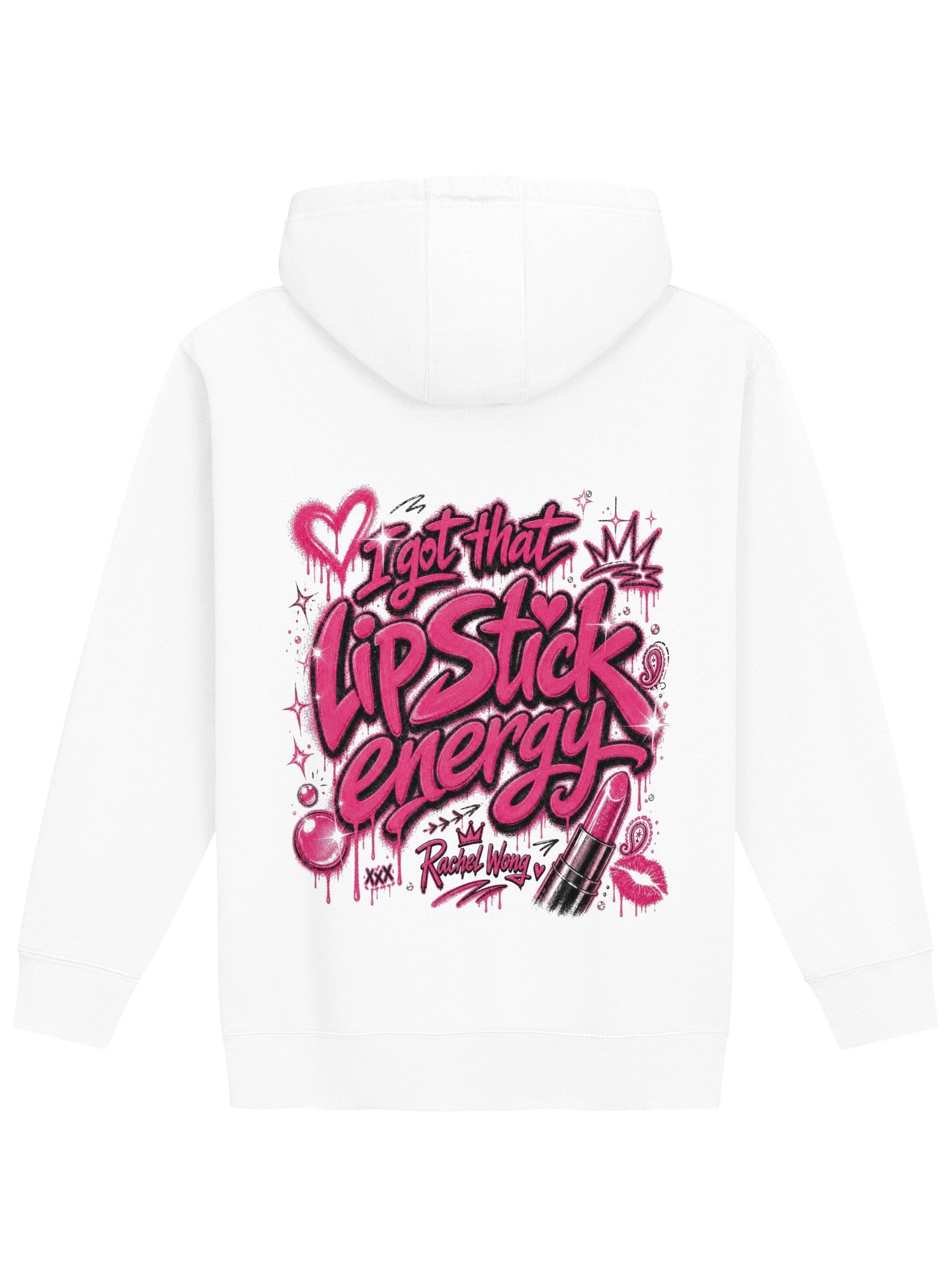 Lipstick Energy Pink Graphic Hoodie product image (2)