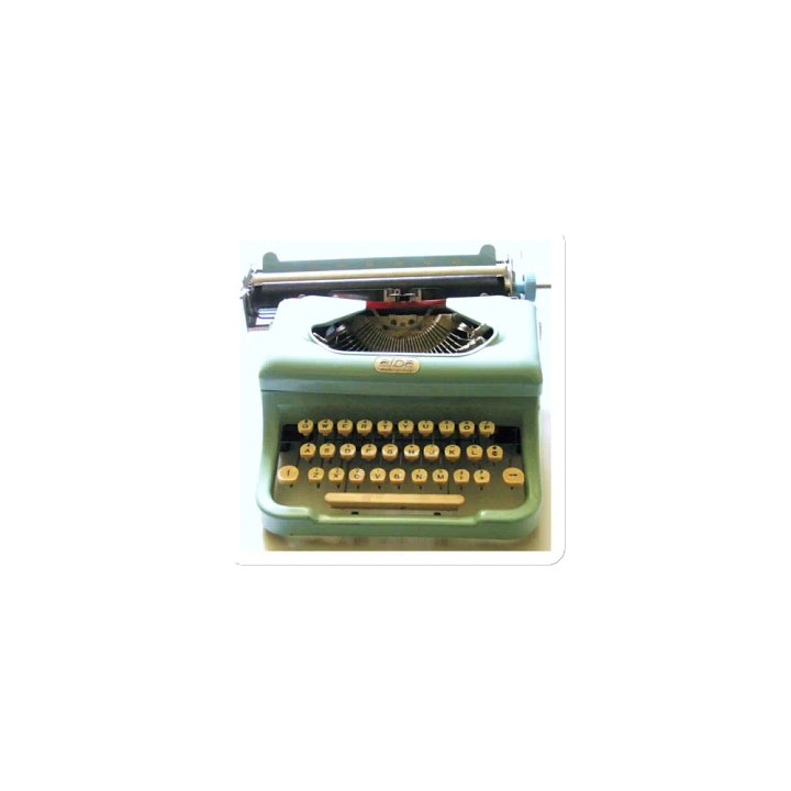 Mint Blue Vintage Typewriter Die-Cut Magnet product image (1)