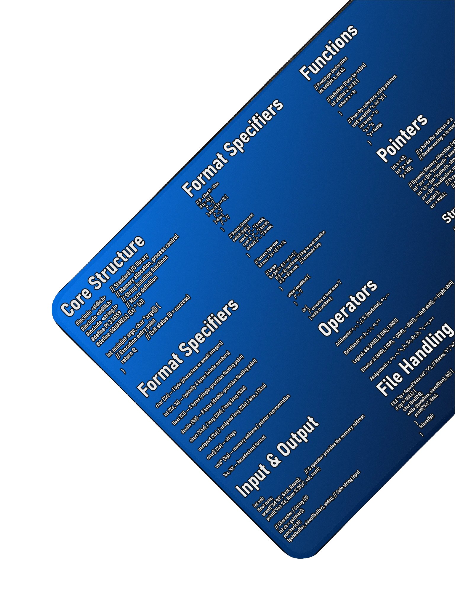 Kyla’s C Cheat Sheet - Deskmat product image (3)