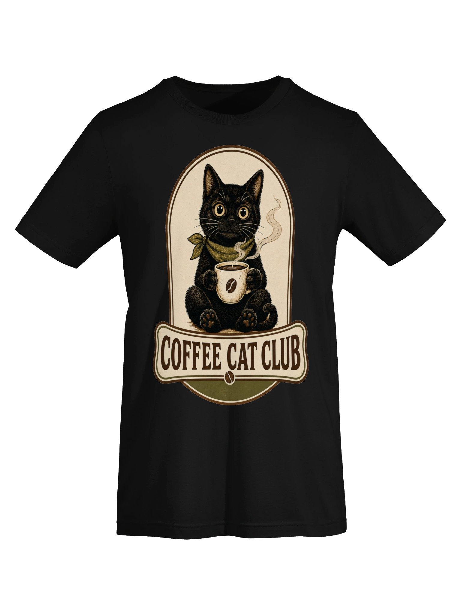 Coffee Cat Club Vintage Tee | Black Cat Coffee Lover Shirt product image (15)