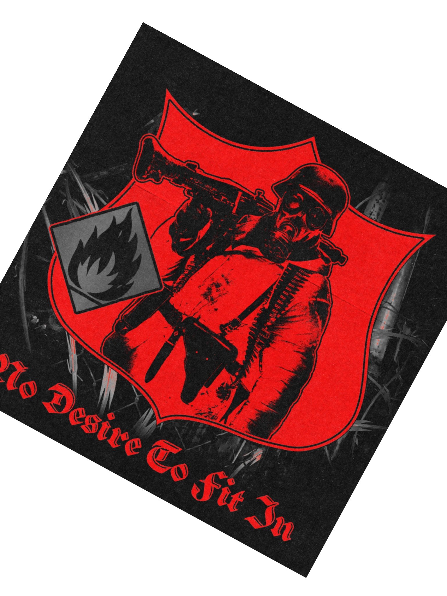 "NO DESIRE TO FIT IN" STICKER RED product image (5)