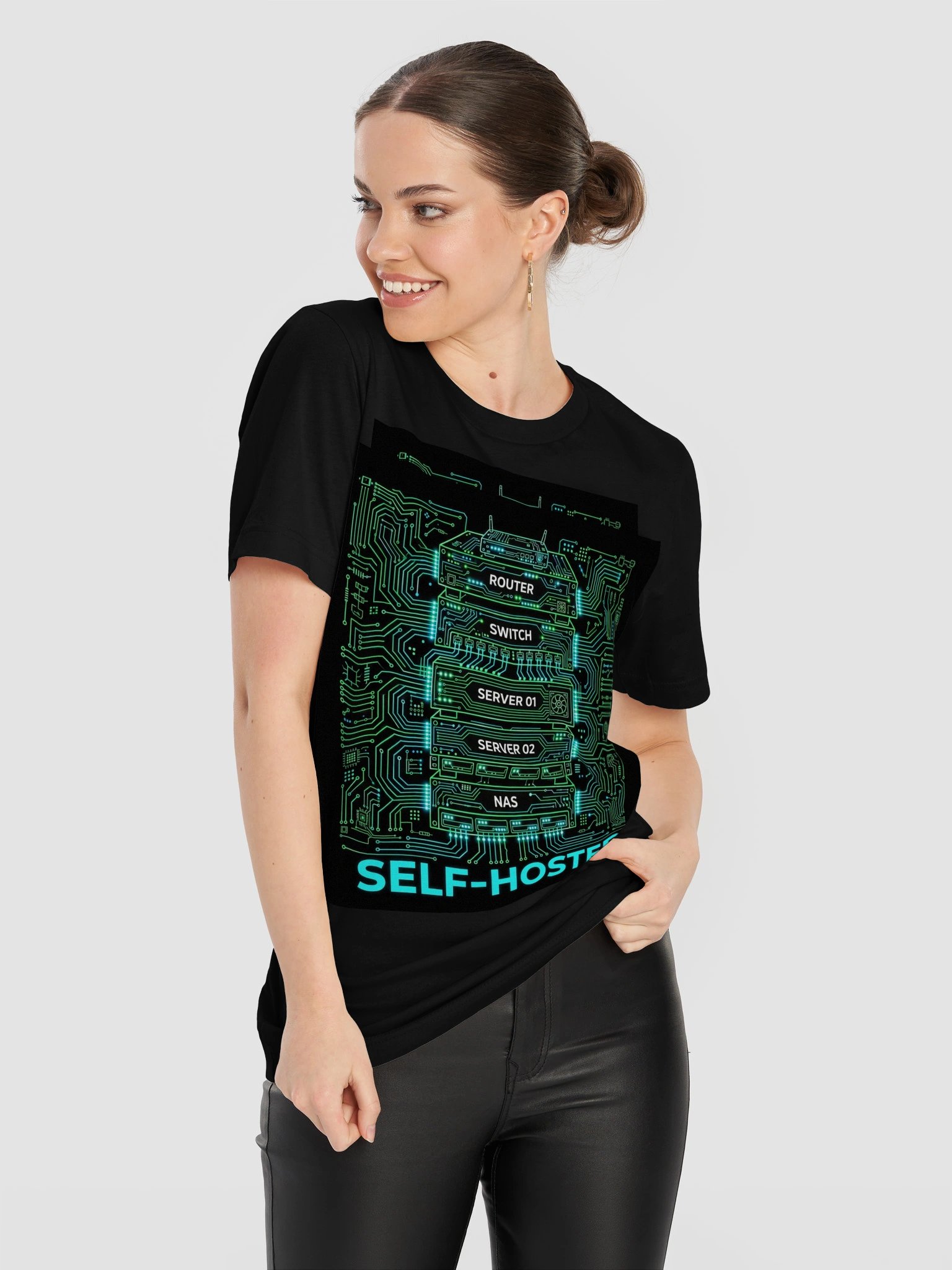 Self-Hosted Server Rack Tee product image (11)