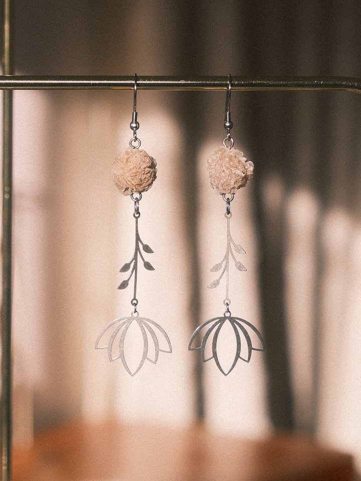 i feel Open - Desert rose selenite earrings product image (1)