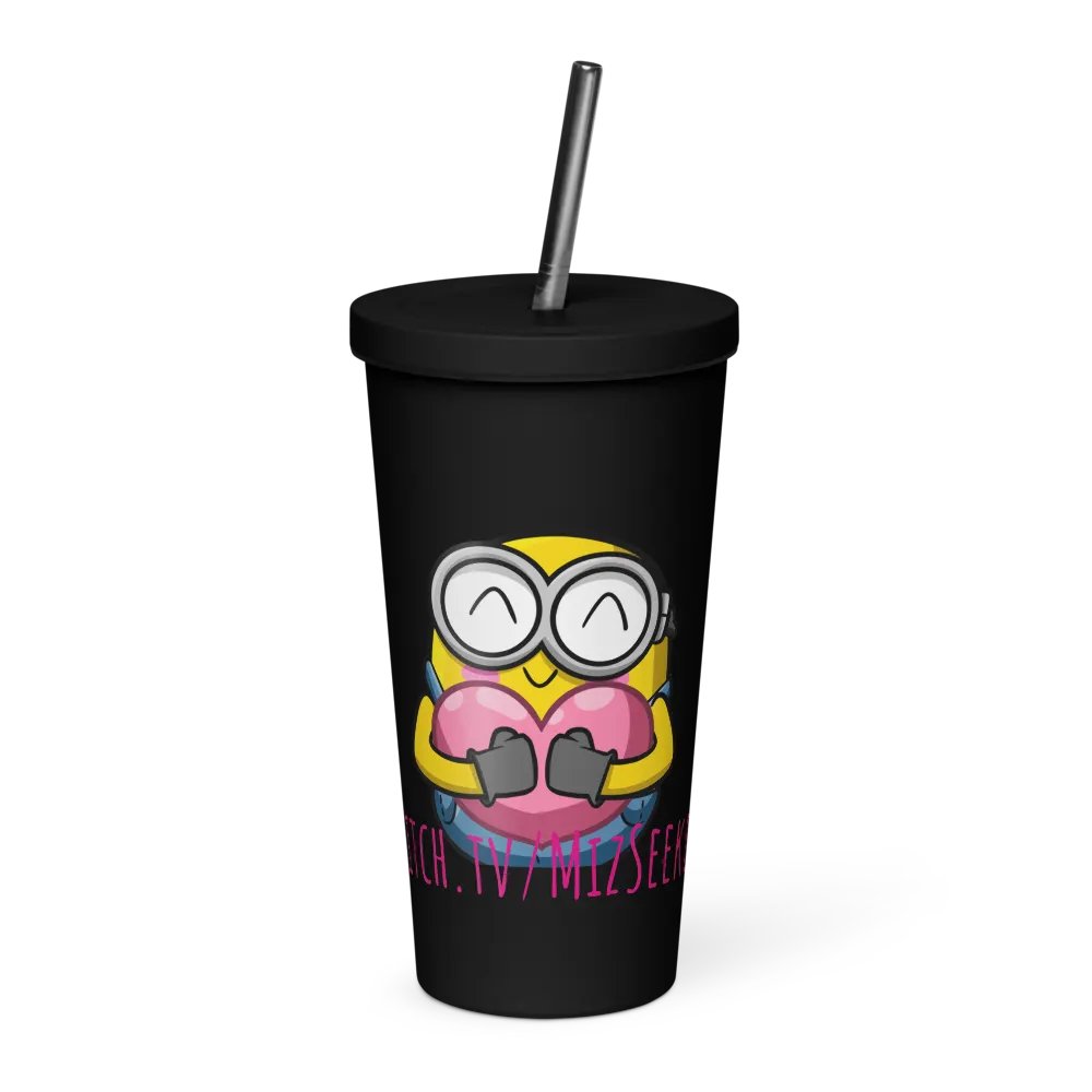 Hug Insulated Tumbler with Straw product image (1)