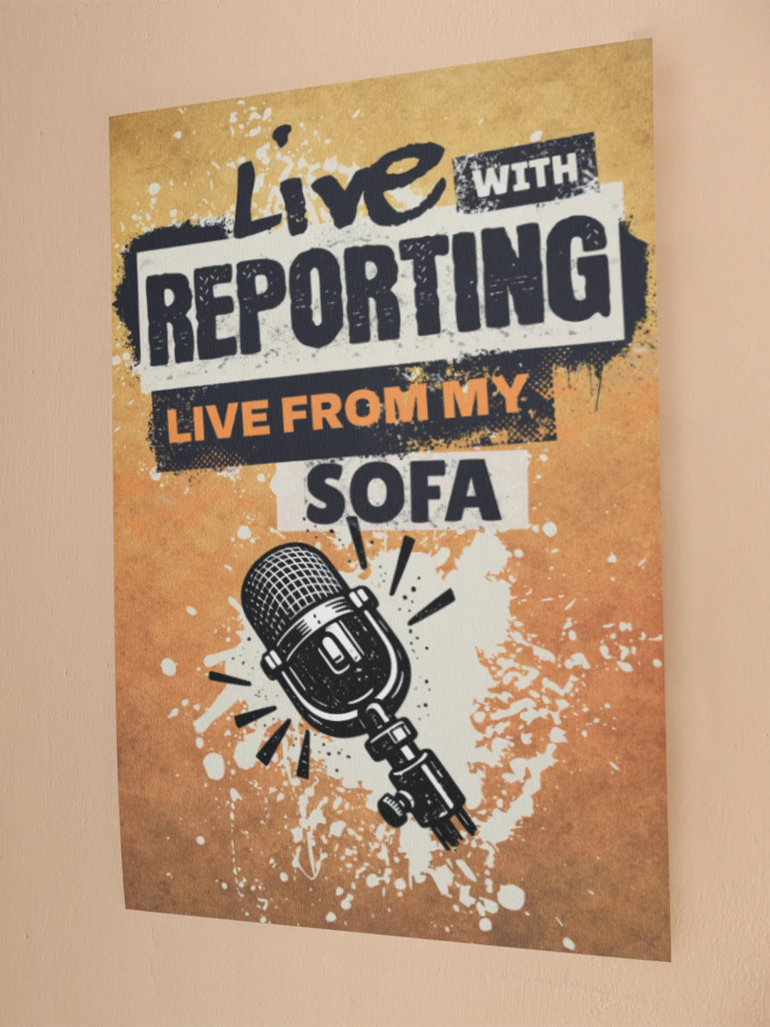 Reporting Live From My Sofa Retro Poster product image (4)