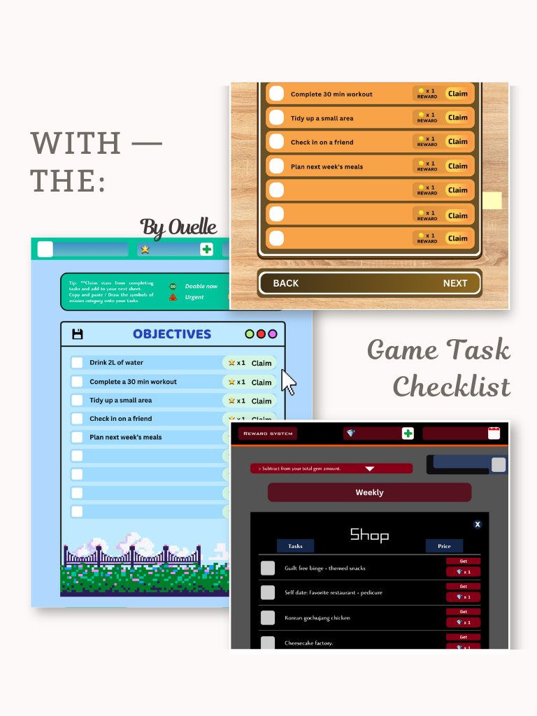 Mobile - Game themed Task Checklist (PDF & Template) product image (4)