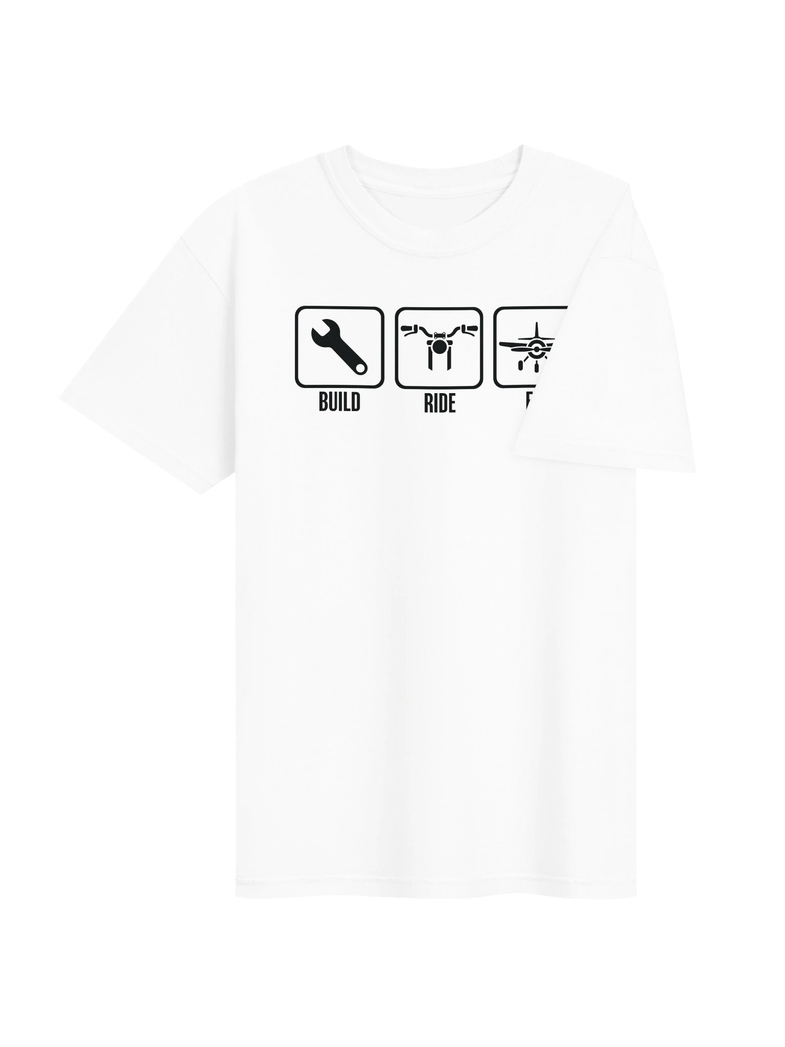 Build-Ride-Fly Tee White product image (4)