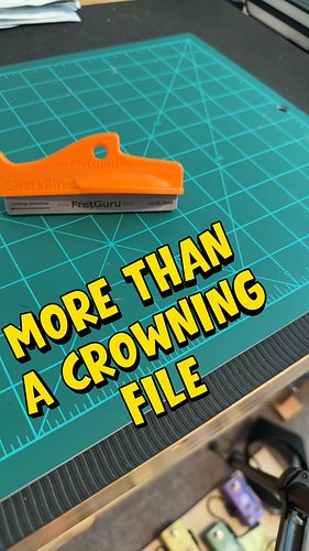 This does more than just Crown Frets. You can use it to polish frets too. CHECK OUT the SharkFin From Fret Guru. Available On...