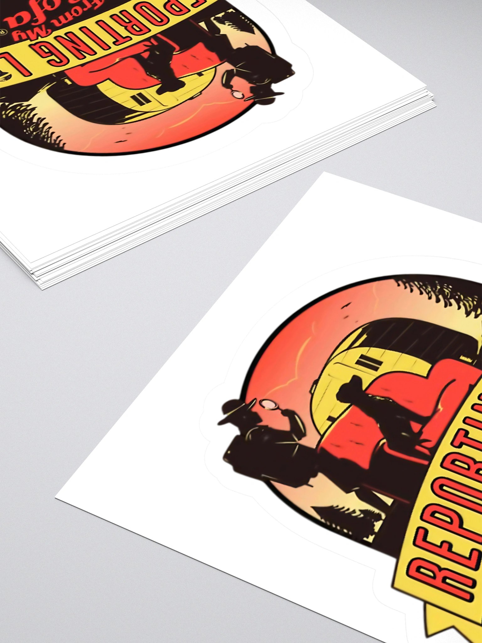 Reporting Live From My Sofa Official Logo Sticker product image (4)