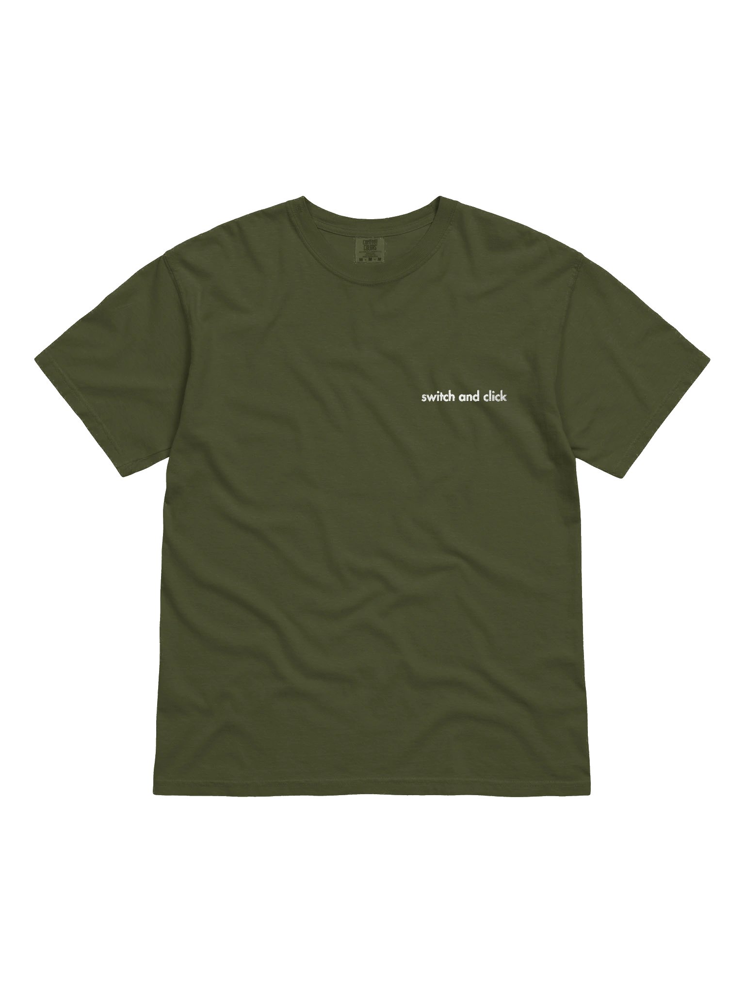 Embroidered Tee with White Text product image (1)