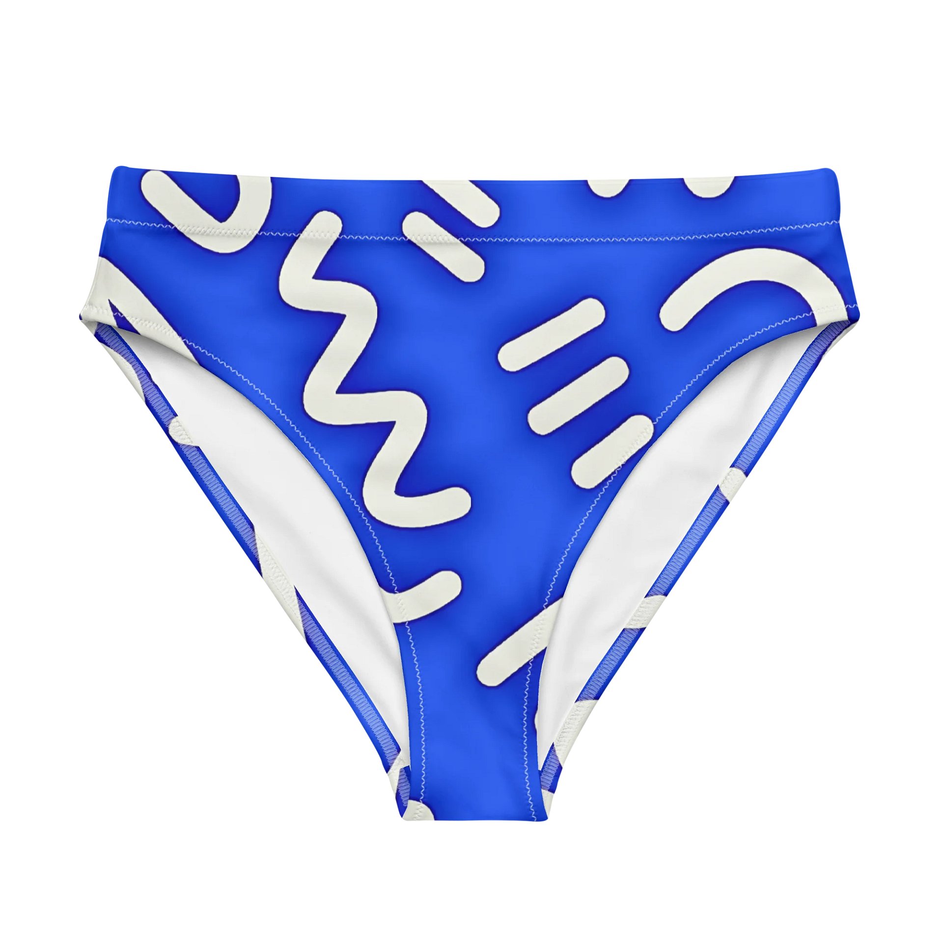 Eco-Chic Waves High-Waisted Bikini Bottom product image (1)