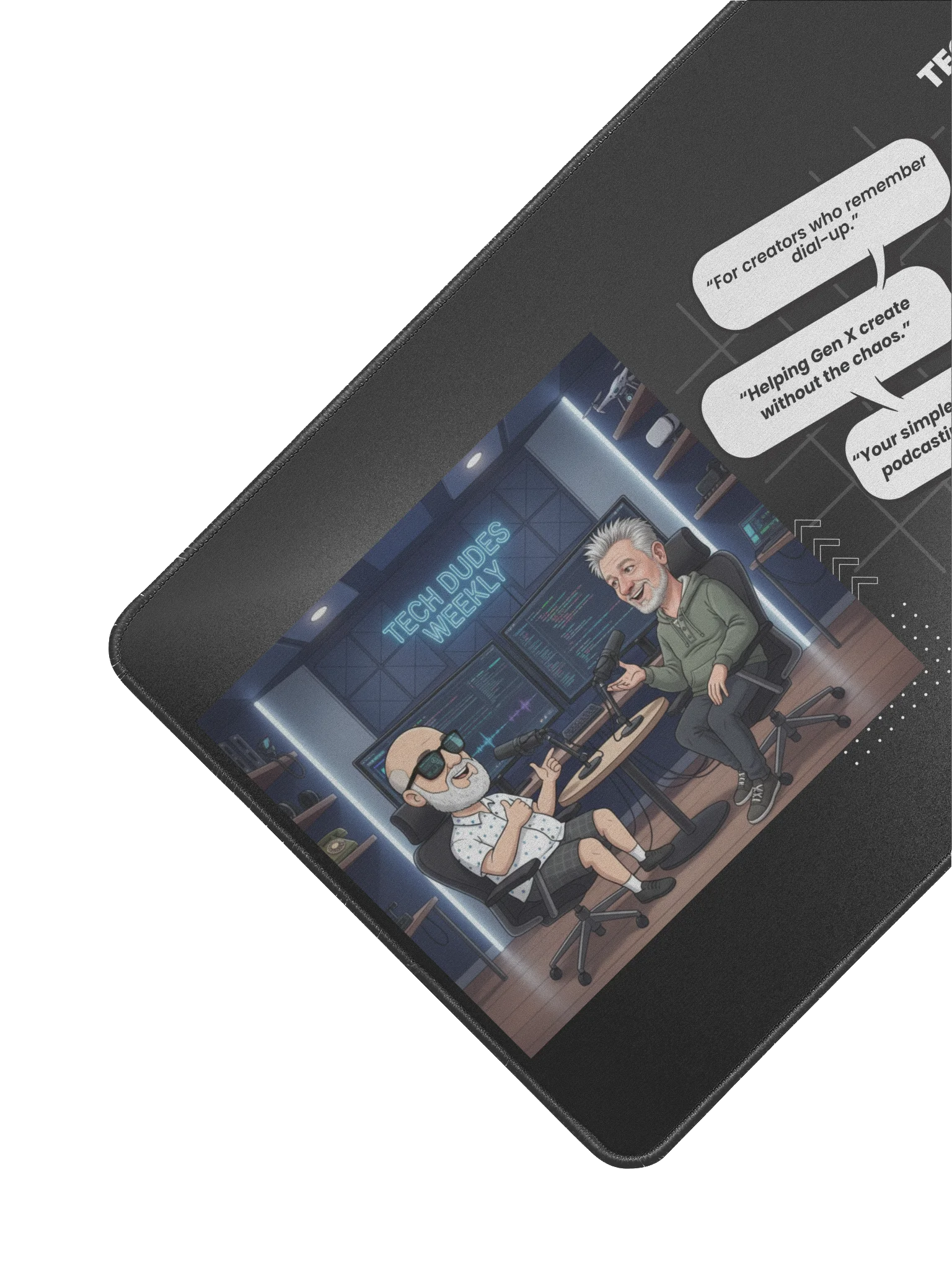 Tech Dudes Weekly Desk Mat – For Creators Who Remember Dial-Up product image (2)